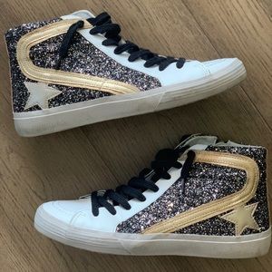 Shu shop glitter pia high top sneakers